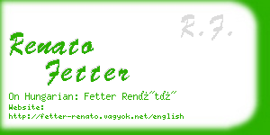 renato fetter business card
